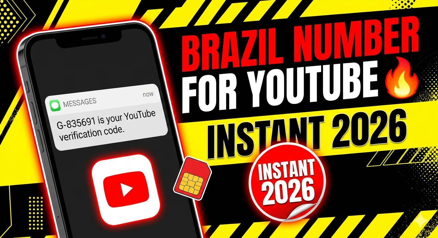 Brazilian Number for YouTube Registration | Fast OTP