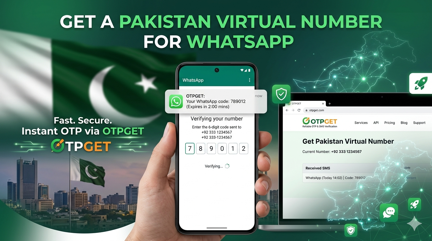 Get WhatsApp Pakistan Virtual Number Easily | OTPGET