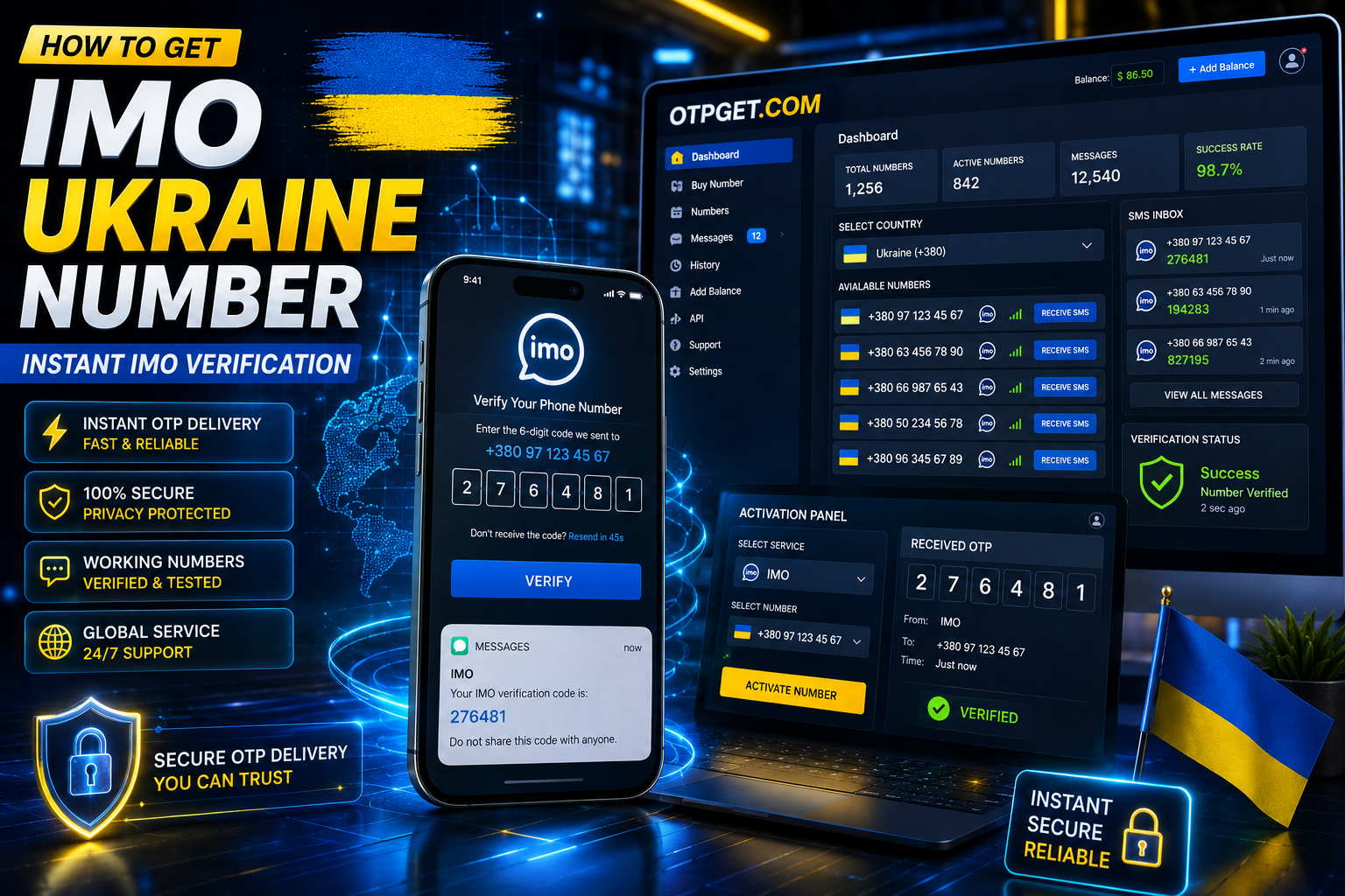 How to Get IMO Ukraine Number Fast with OTPGET Online Securely