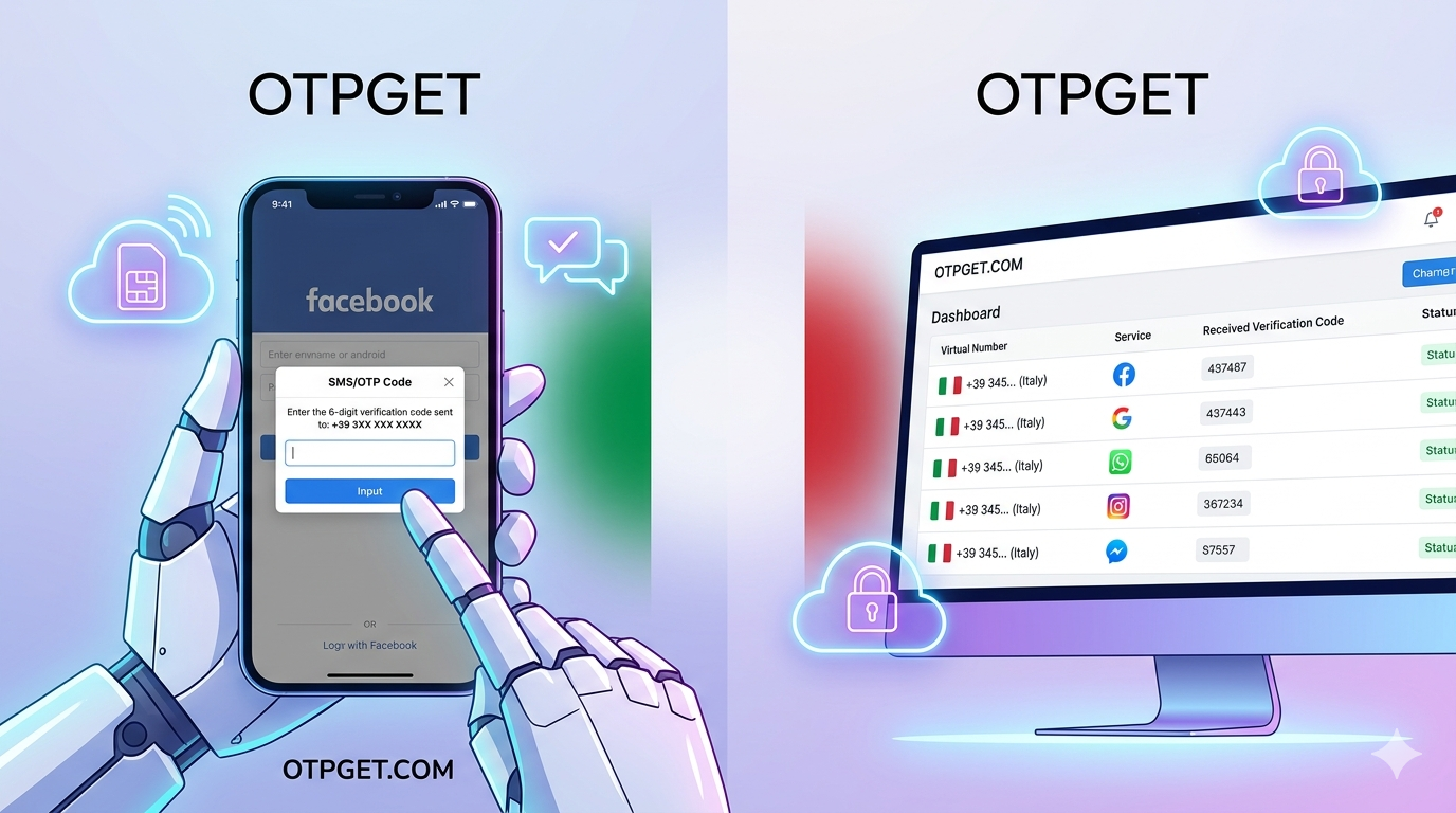 How to Get Facebook Italy Number Using OTPGET Virtual Service