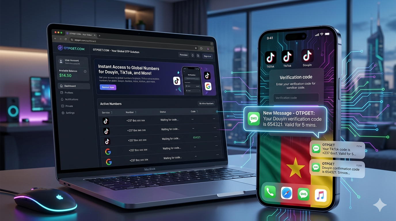 How to Get TikTok/Douyin Cameroon Number Using OTPGET SMS OTP